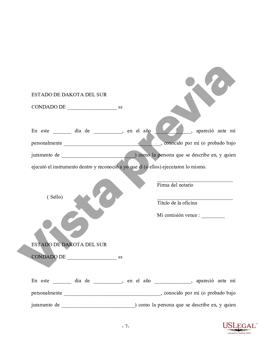 Preview Acuerdo Prenupcial Prematrimonial de Dakota del Sur - Ley Uniforme de Acuerdo Prematrimonial - con Estados Financieros