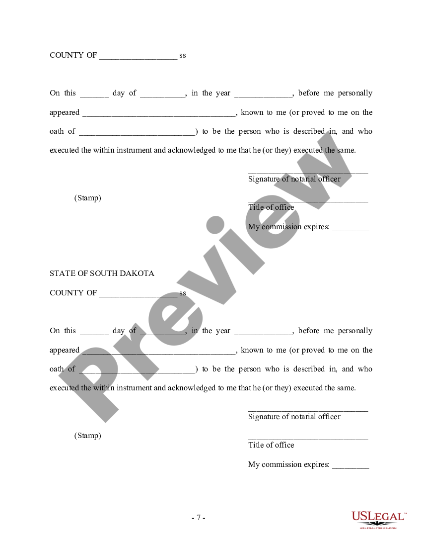 South Dakota Prenuptial Premarital Agreement - Uniform Premarital ...