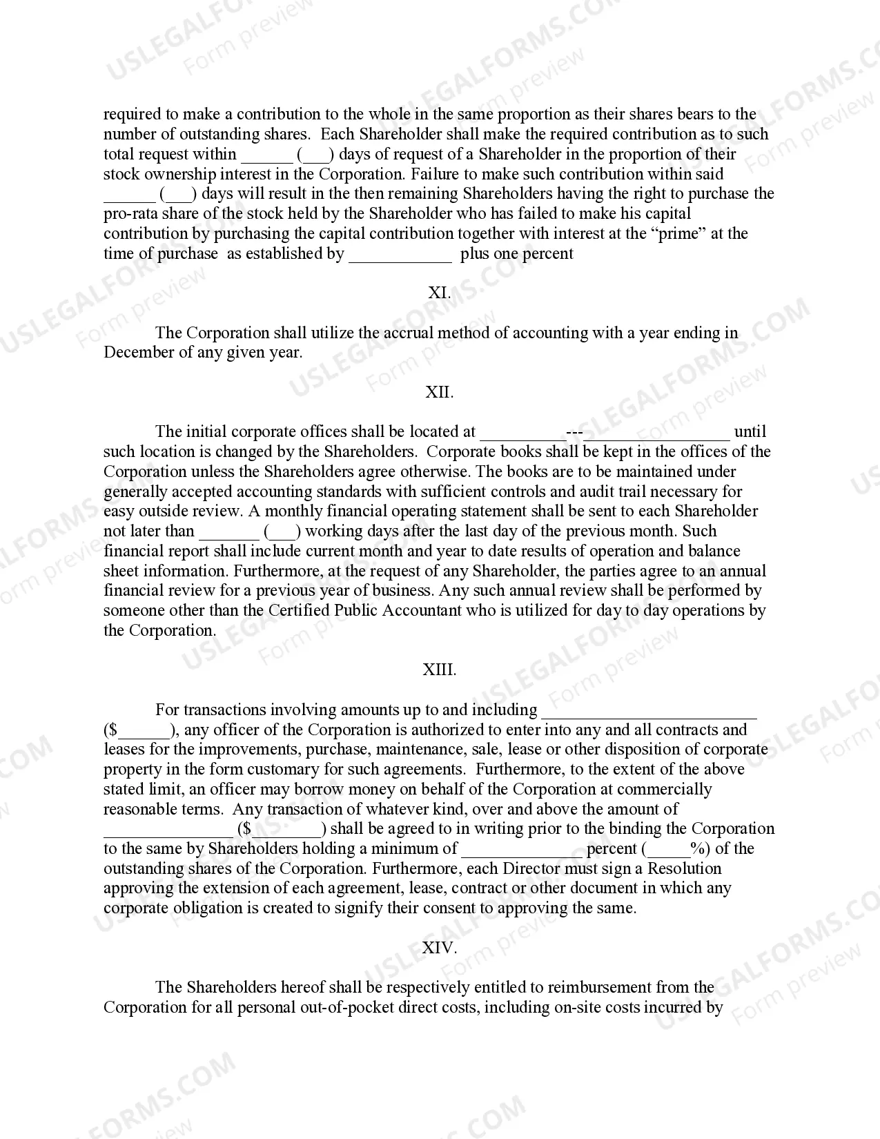 Preview South Dakota Pre-Incorporation Agreement, Shareholders Agreement and Confidentiality Agreement
