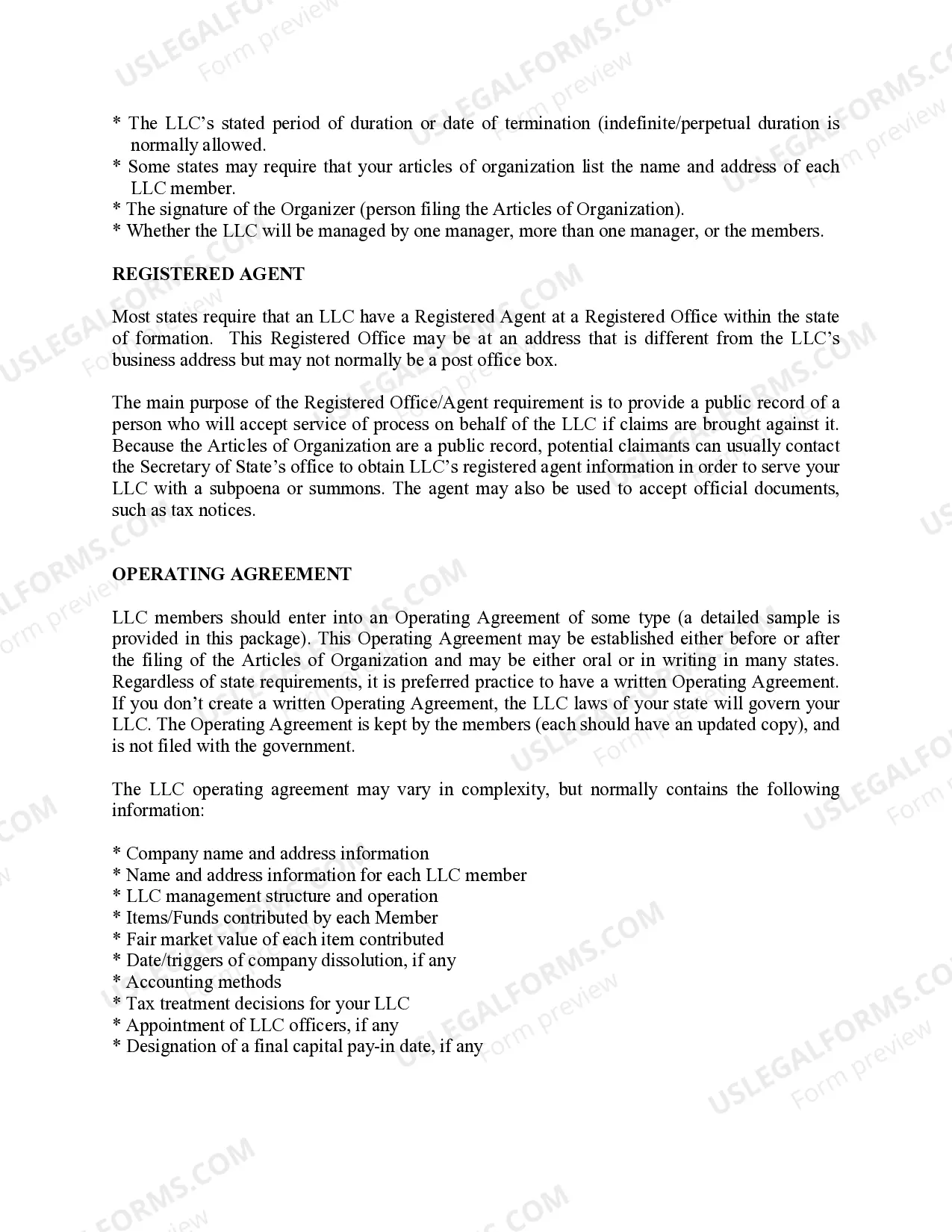 Preview South Dakota Professional Limited Liability Company PLLC Formation Package
