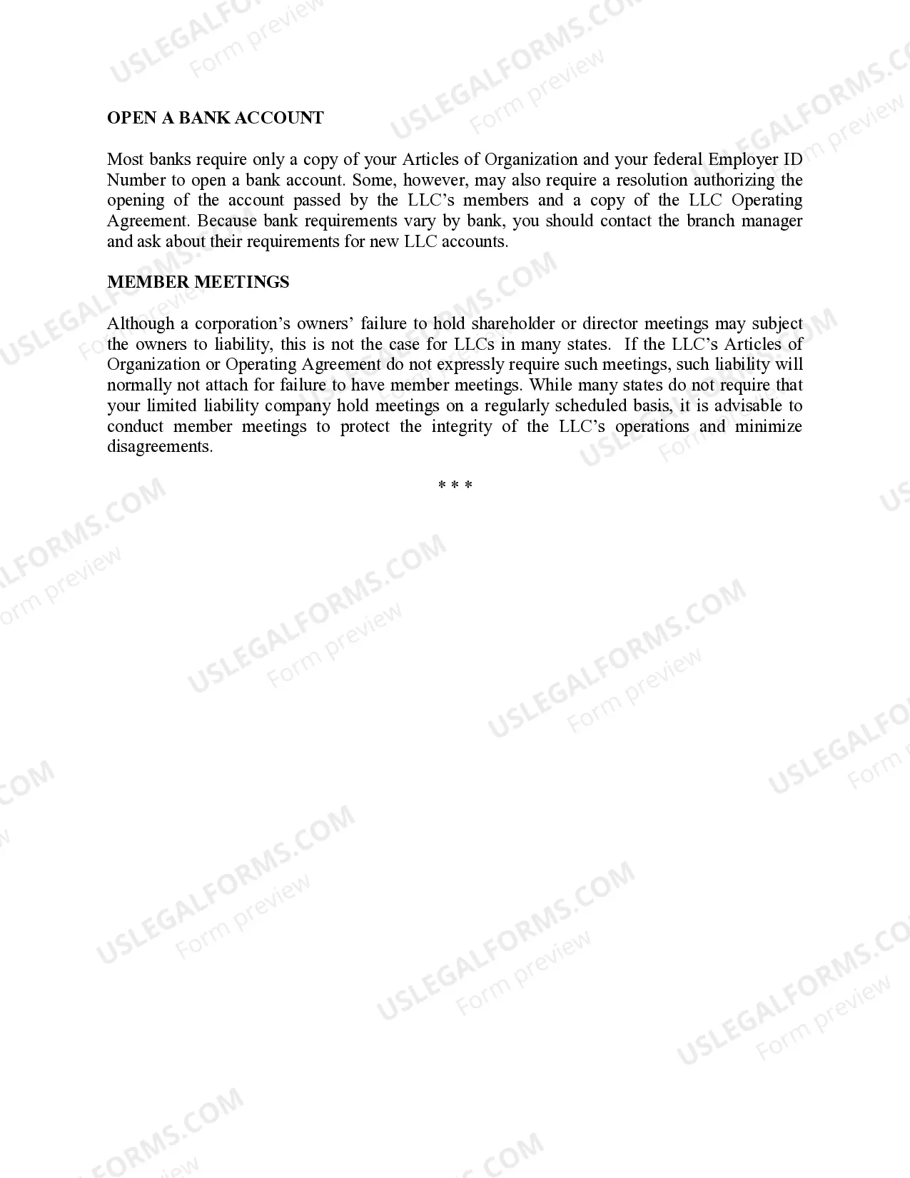 Preview South Dakota Professional Limited Liability Company PLLC Formation Package