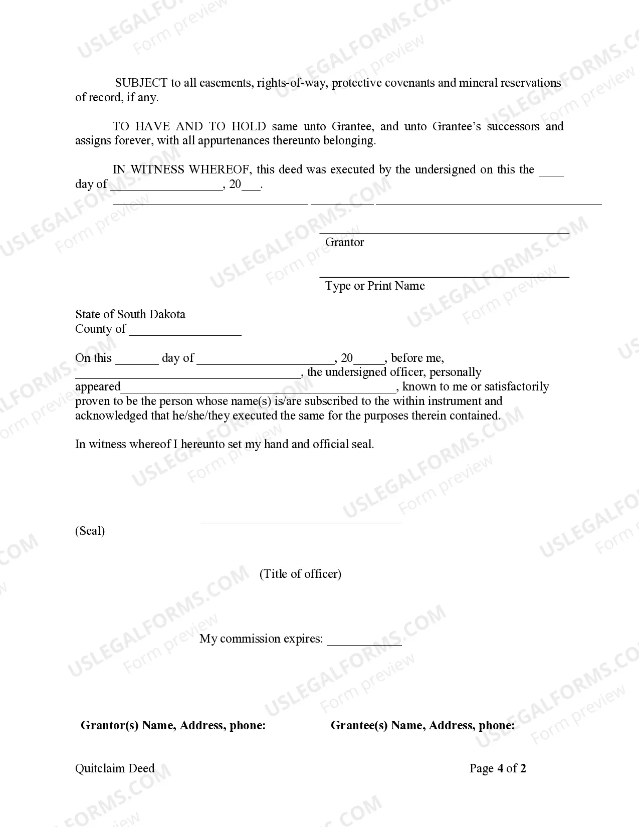 Preview Quitclaim Deed from Individual to Husband and Wife