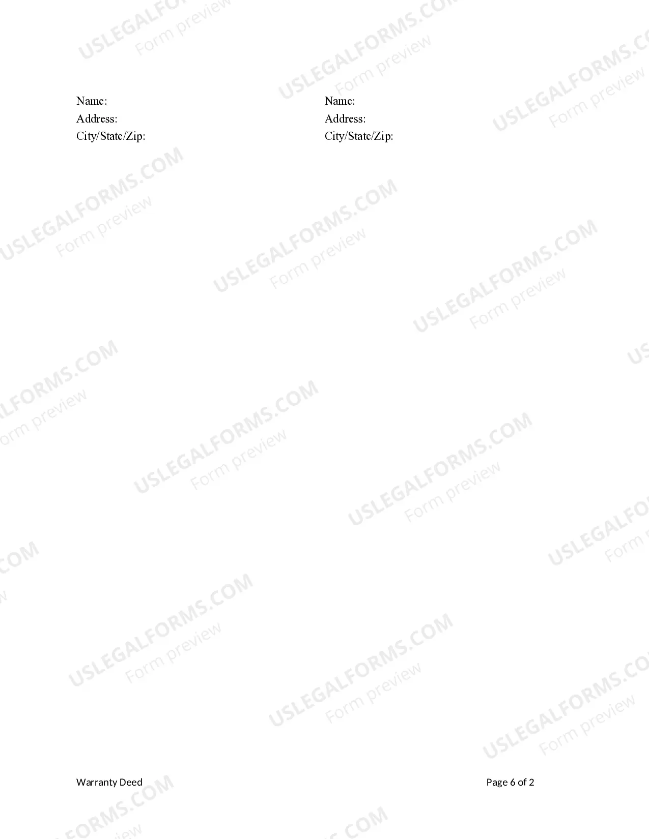 Preview Warranty Deed from Husband to Himself and Wife