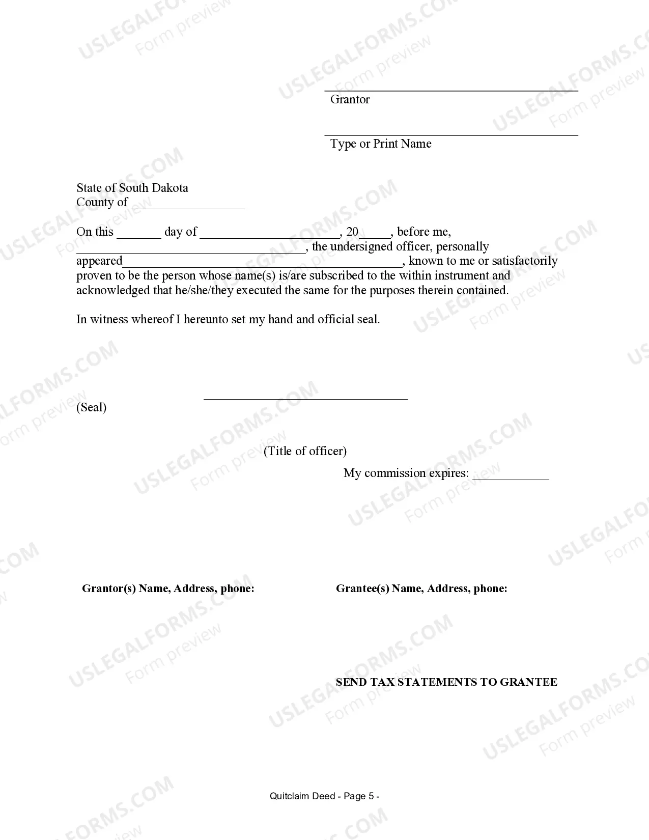 Preview Quitclaim Deed from Husband to Himself and Wife