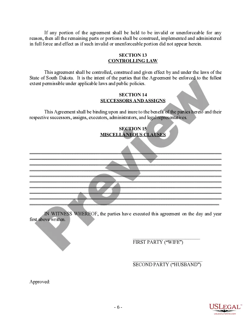 Preview Postnuptial Property Agreement