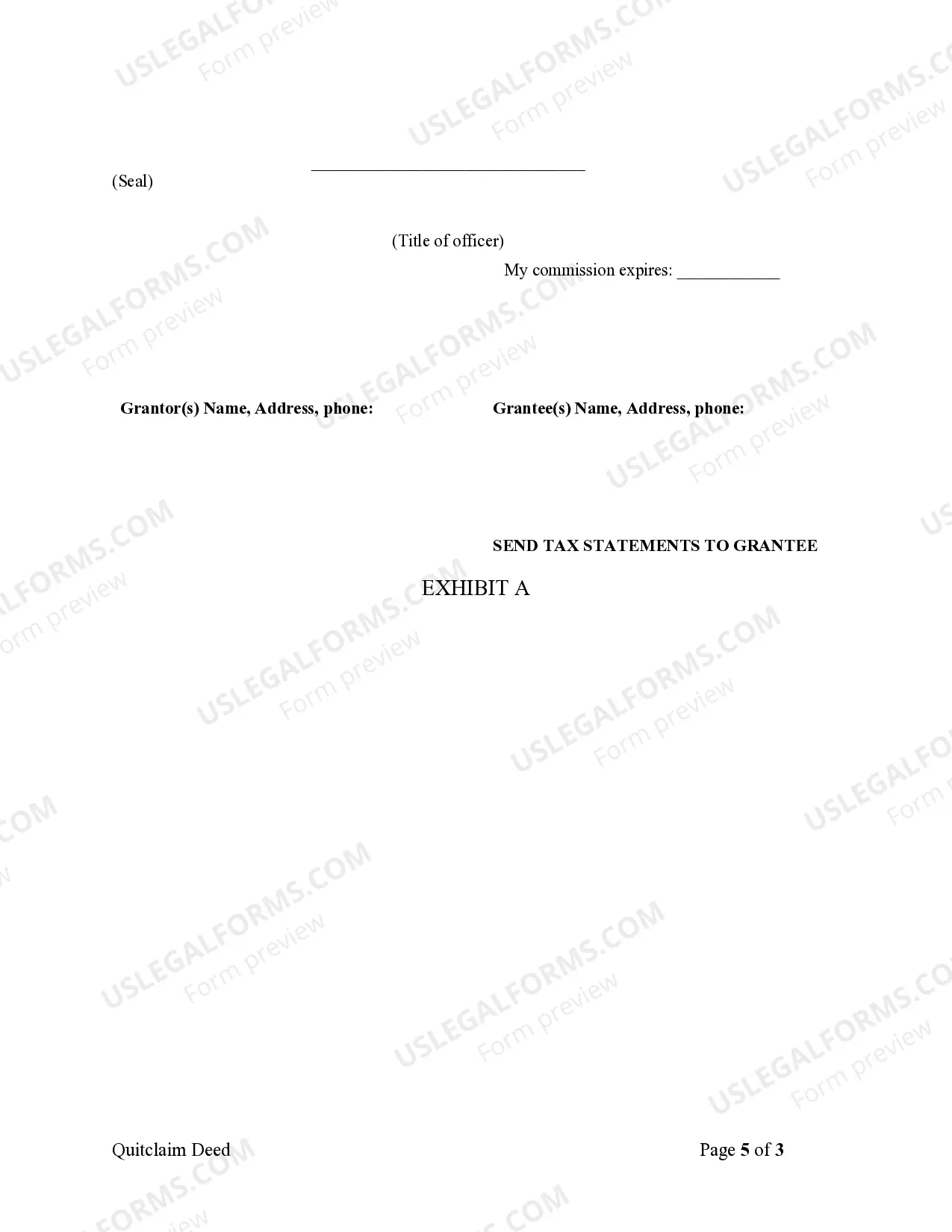 Preview Quitclaim Deed from Husband and Wife to an Individual