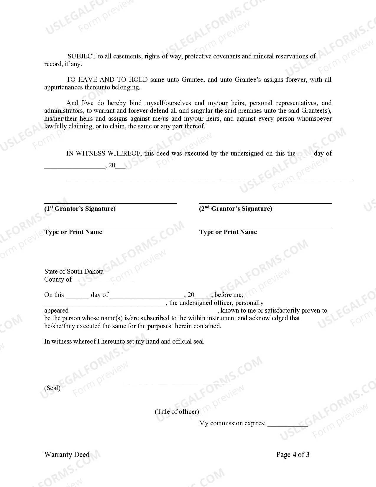 Preview Warranty Deed from Husband and Wife to an Individual