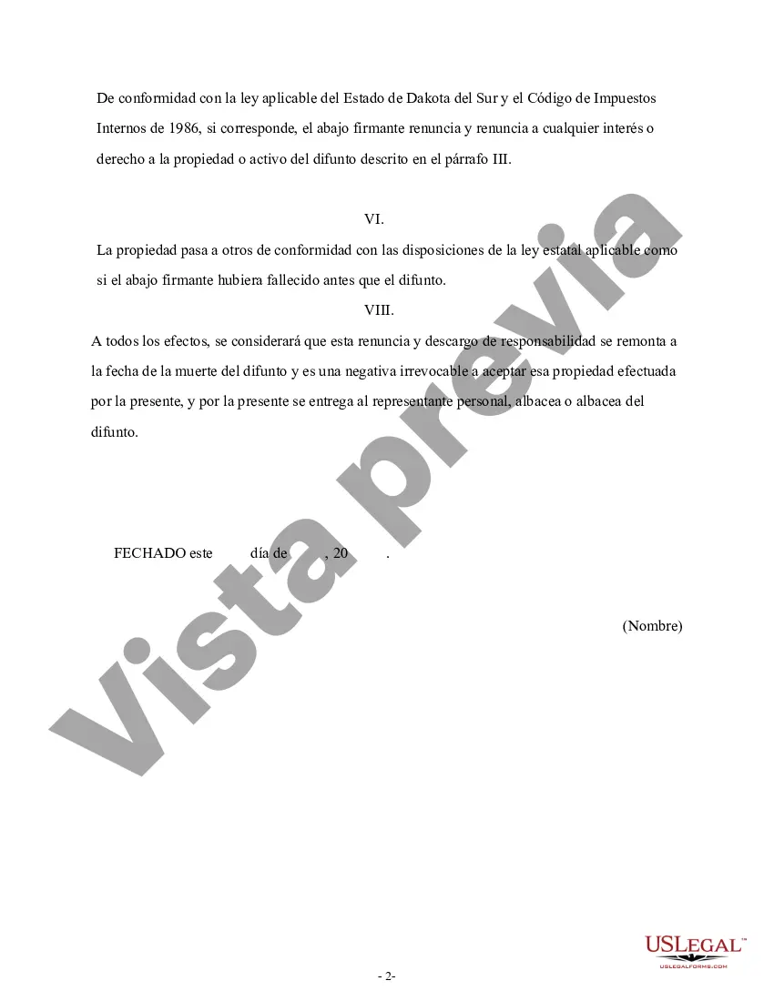 Preview Renuncia y Deslinde de Bienes recibidos por Sucesión Intestada