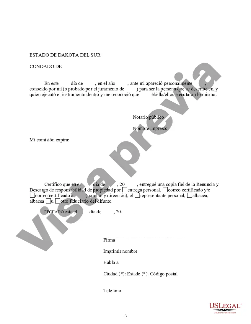 Preview Renuncia y Deslinde de Bienes recibidos por Sucesión Intestada