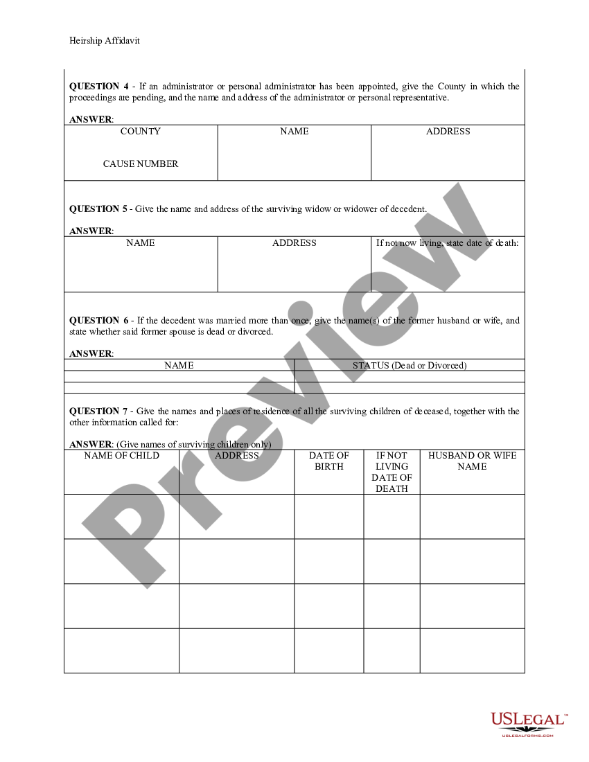 South Dakota Heirship Affidavit Descent Small Estate Affidavit South Dakota Us Legal Forms 0056