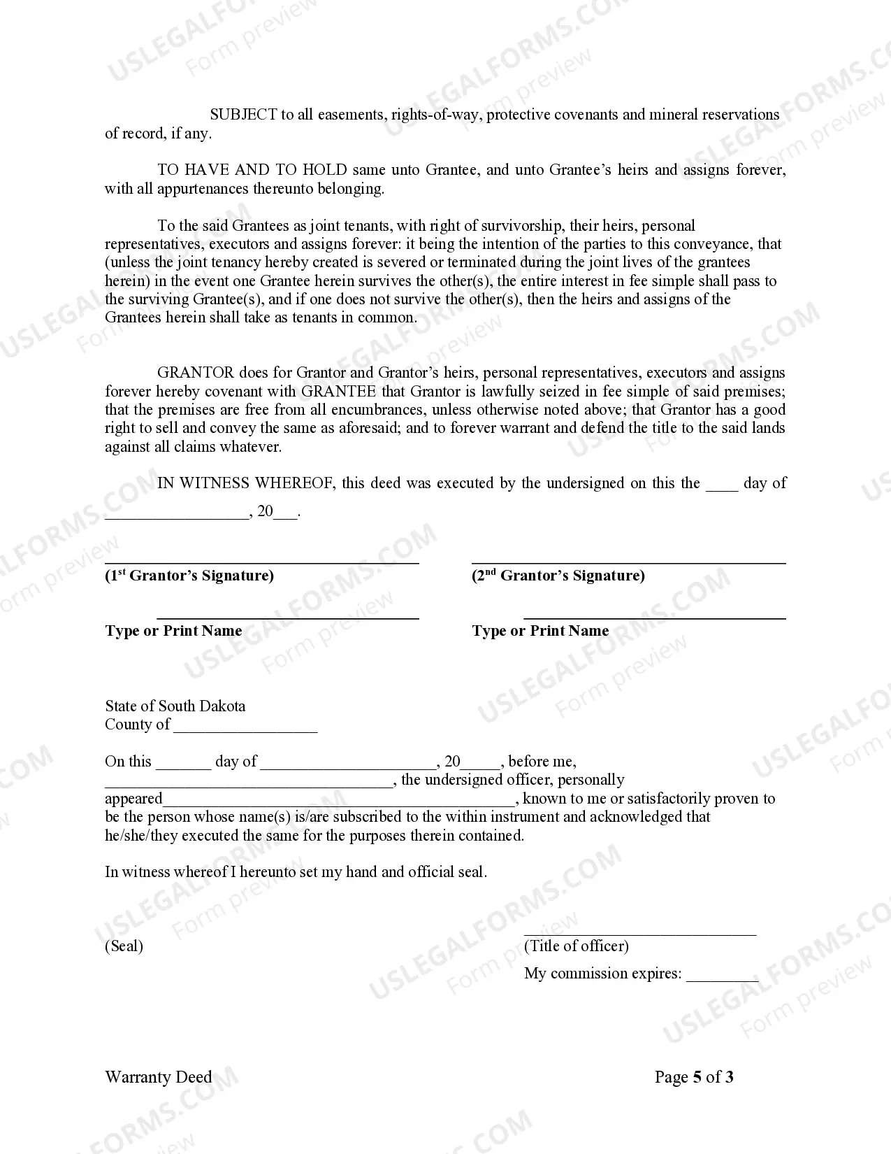Preview Warranty Deed from two Individuals to Husband and Wife