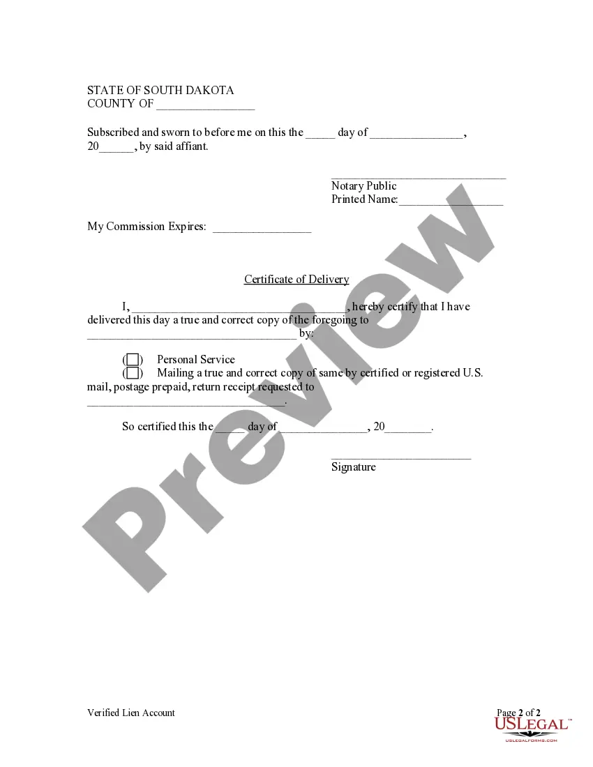 Preview Lien Account - Individual