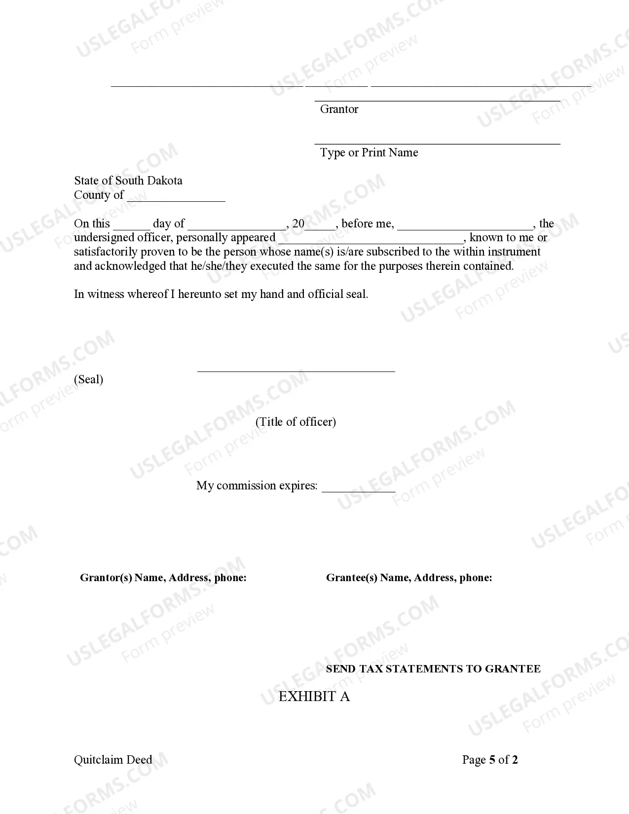 Preview Quitclaim Deed from Individual to LLC