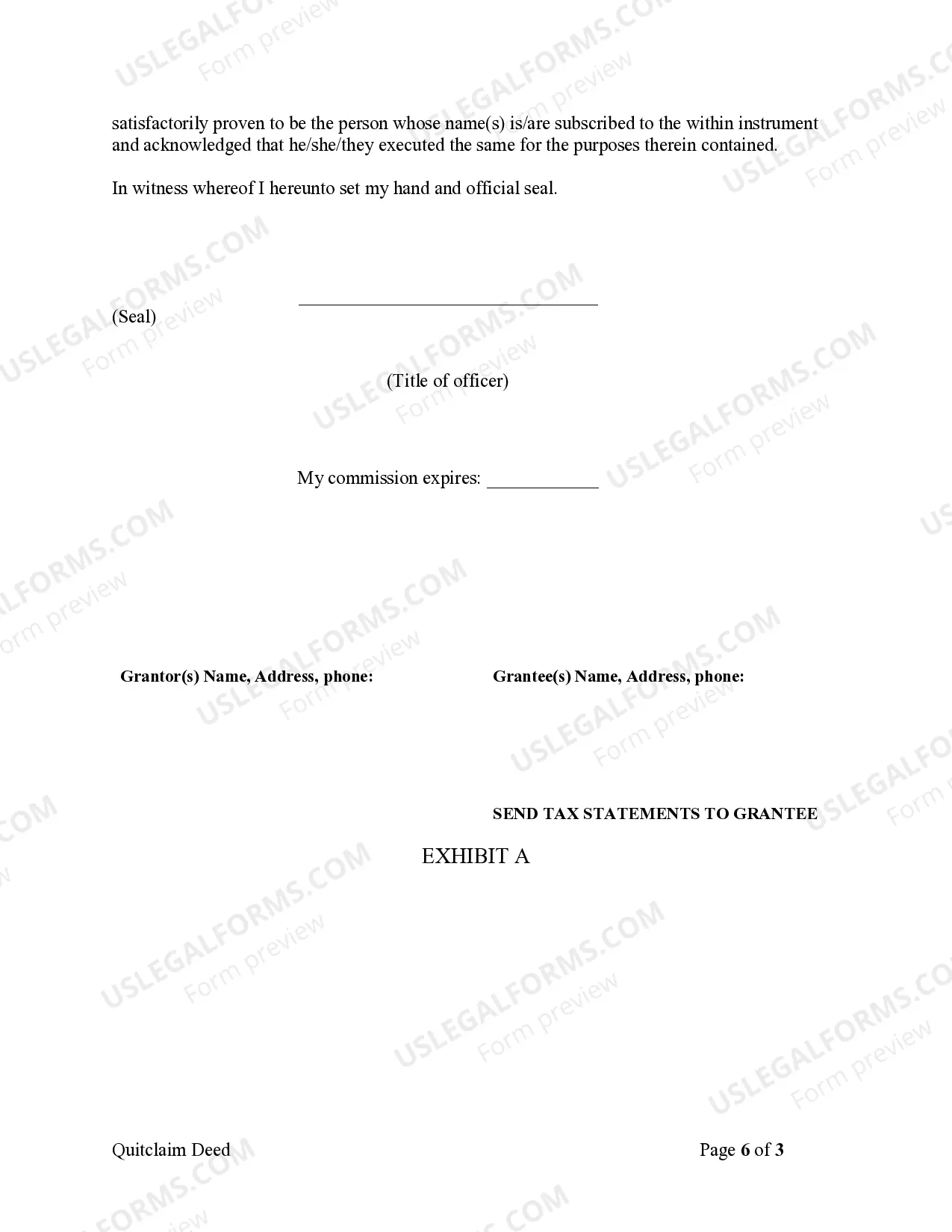 Preview Quitclaim Deed from Husband and Wife to LLC