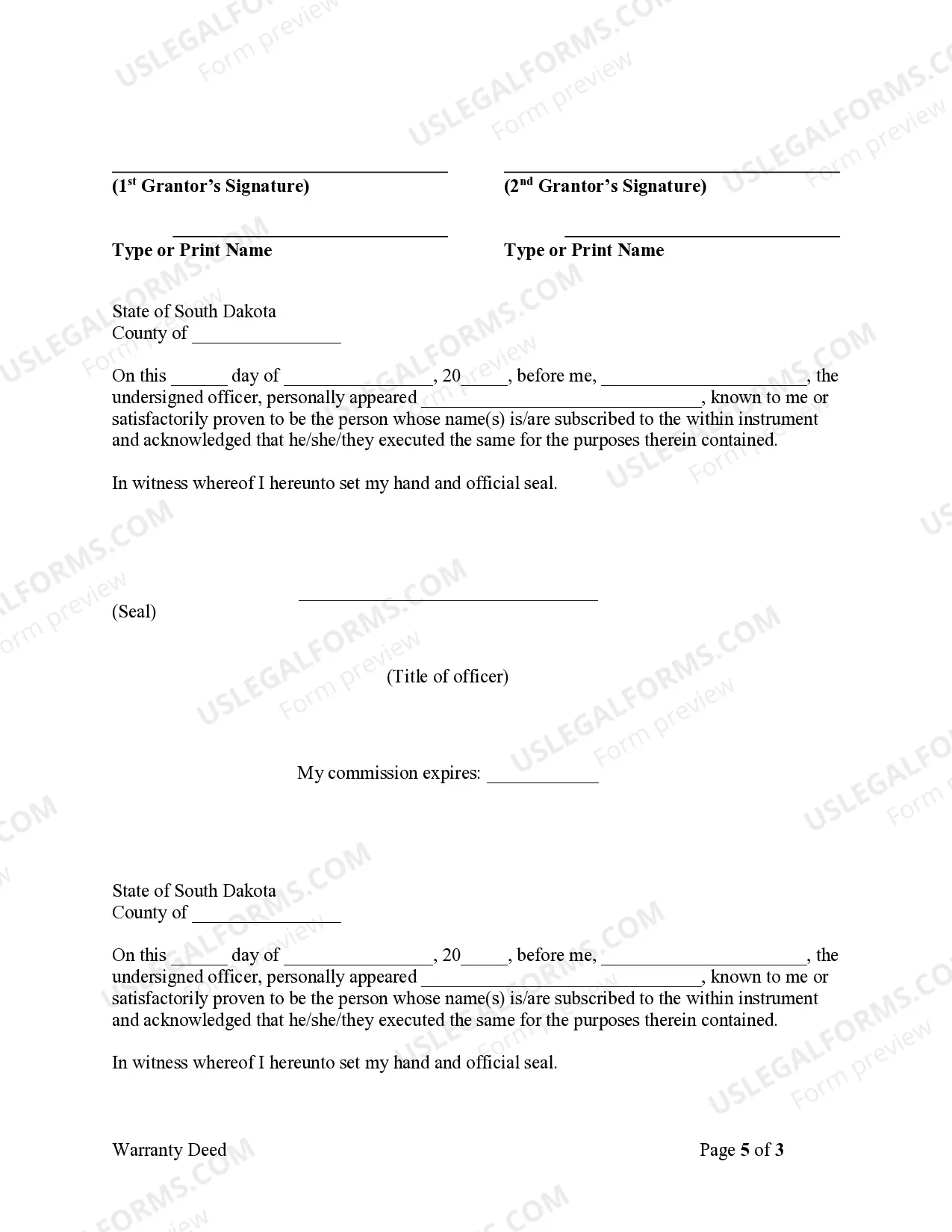 Preview Warranty Deed from Husband and Wife to LLC