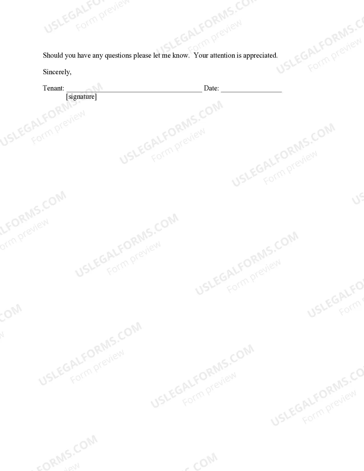 Preview Letter from Tenant to Landlord containing Notice to landlord to cease retaliatory decrease in services