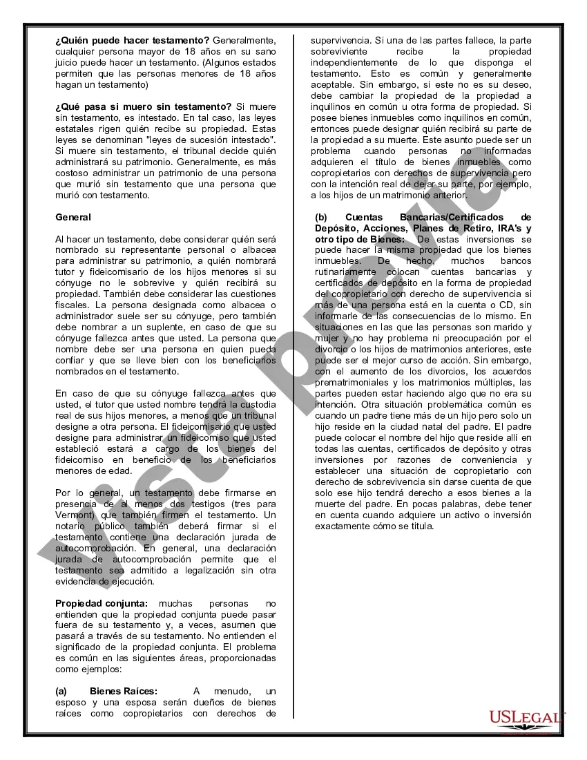 Preview Testamentos mutuos que contienen última voluntad y testamentos para personas solteras que viven juntas sin hijos
