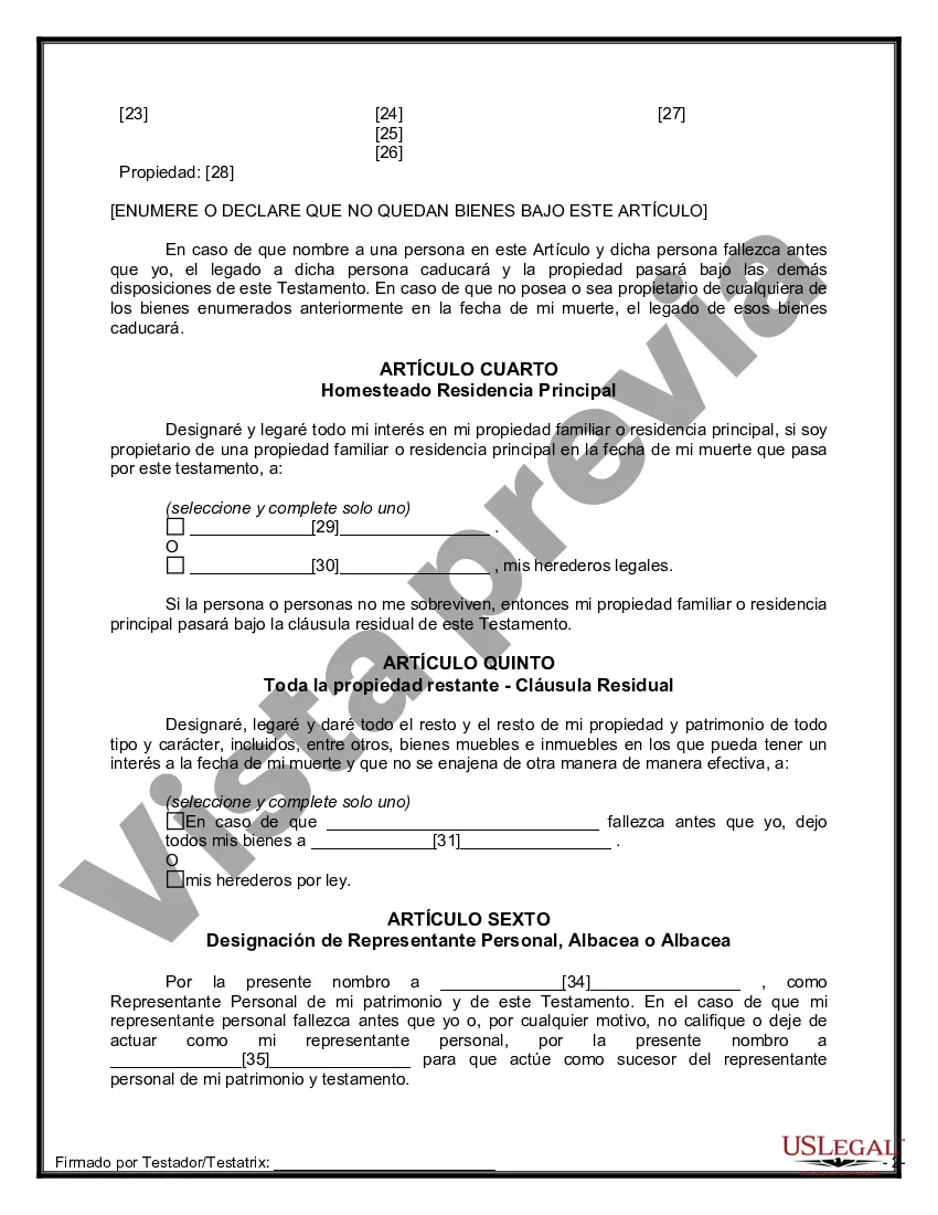 Preview Testamentos mutuos que contienen última voluntad y testamentos para personas solteras que viven juntas sin hijos