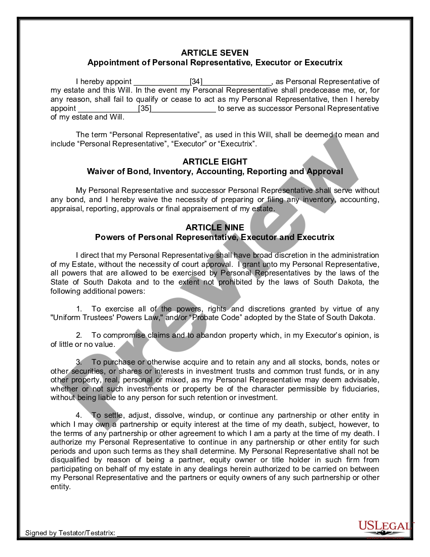 page 7 Mutual Wills Package of Last Wills and Testaments for Unmarried Persons living together with Adult Children preview