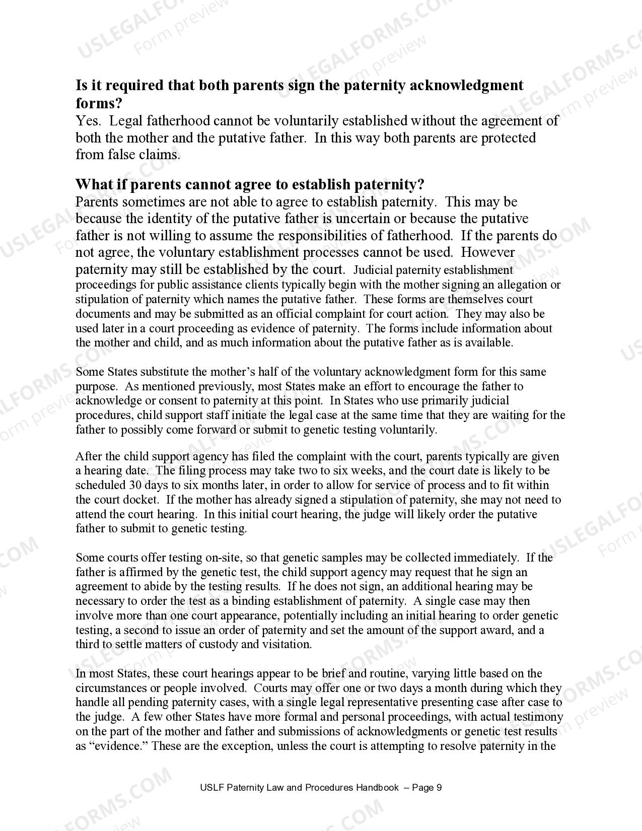 South Dakota Paternity Law and Procedure Handbook South Dakota Law