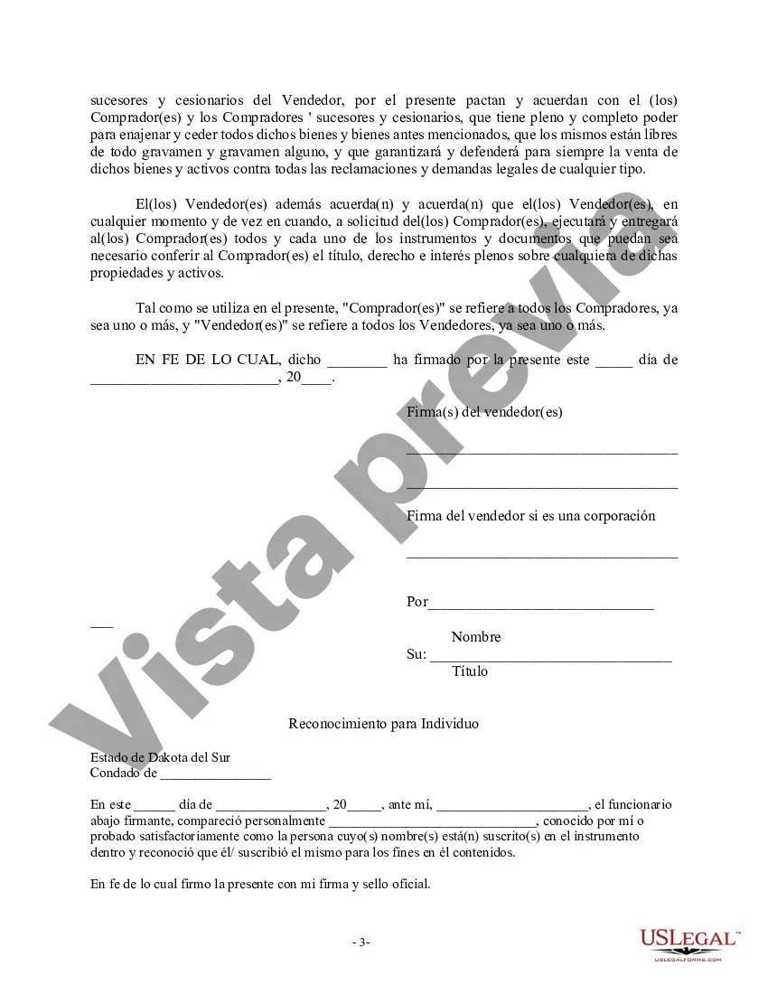 Preview Factura de venta en relación con la venta del negocio por parte del vendedor individual o corporativo