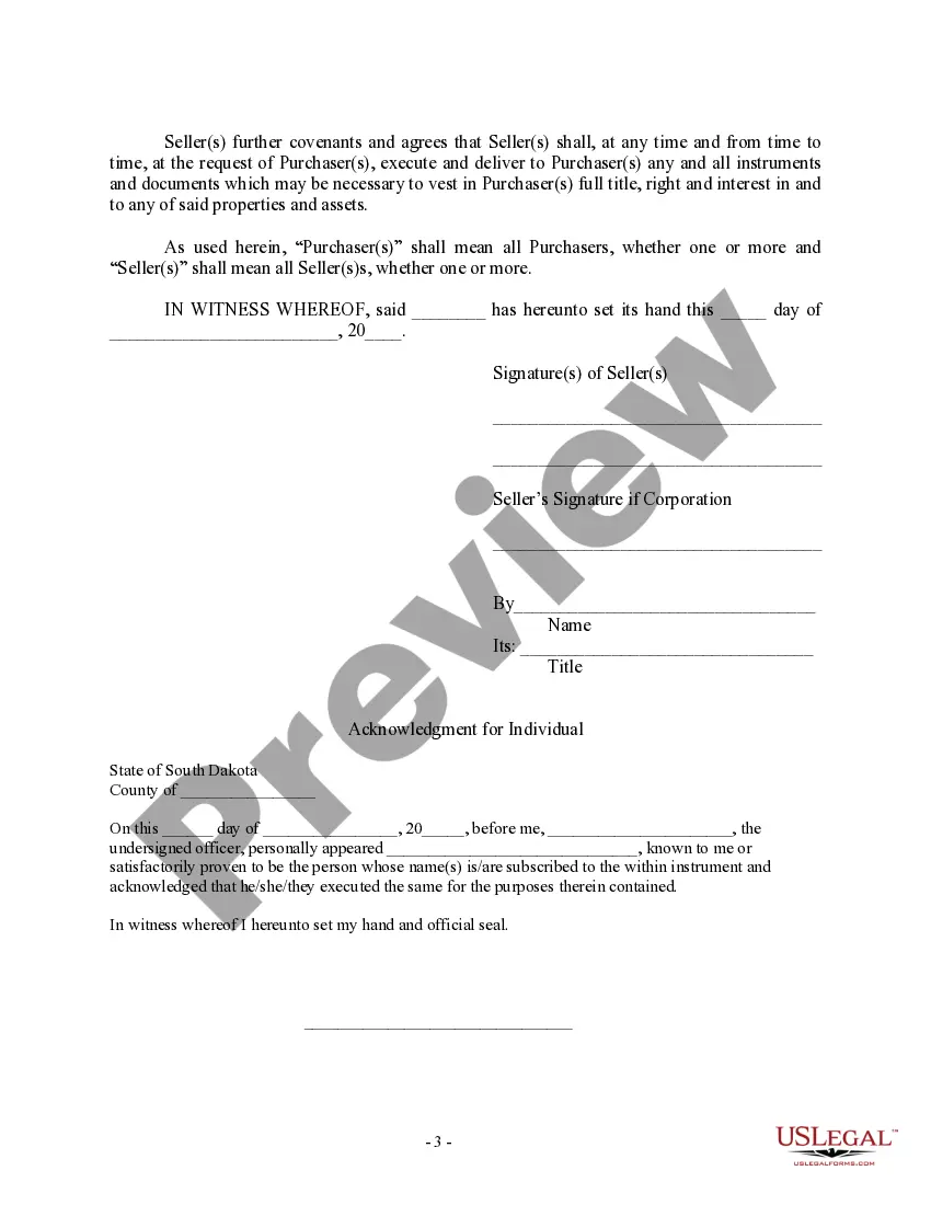 Preview Bill of Sale in Connection with Sale of Business by Individual or Corporate Seller