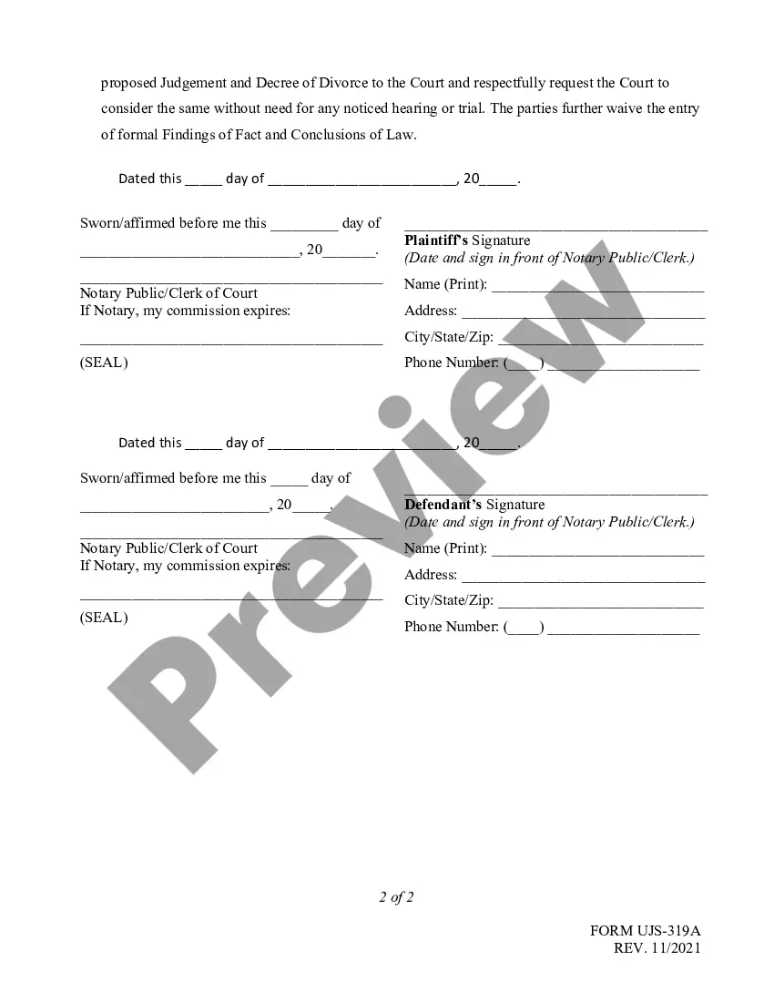 Get Plaintiff's Affidavit in Support of Decree Preview Plaintiff's Affidavit in Support of Decree