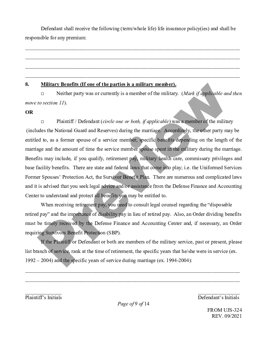 Preview Marital Domestic Separation and Property Settlement Agreement Adult Children