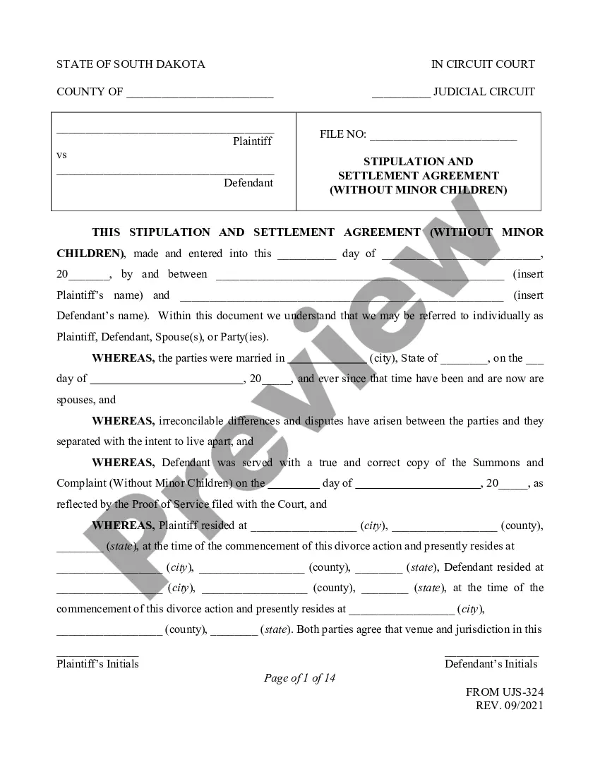 Preview Marital Domestic Separation and Property Settlement Agreement Adult Children