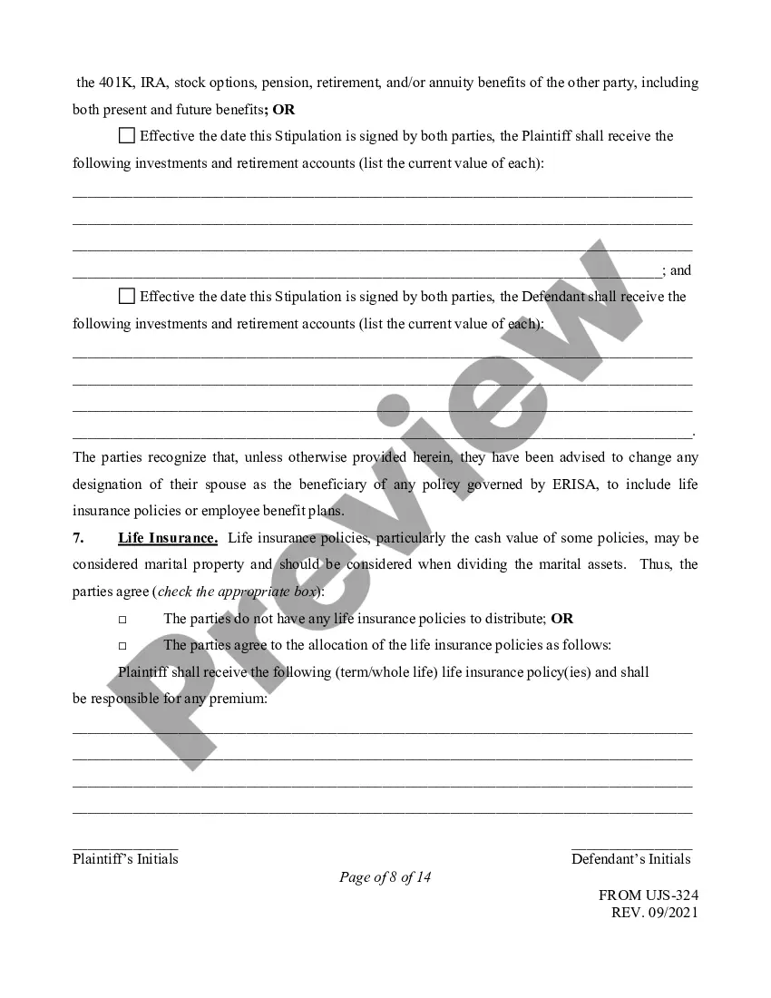Preview Marital Domestic Separation and Property Settlement Agreement Adult Children