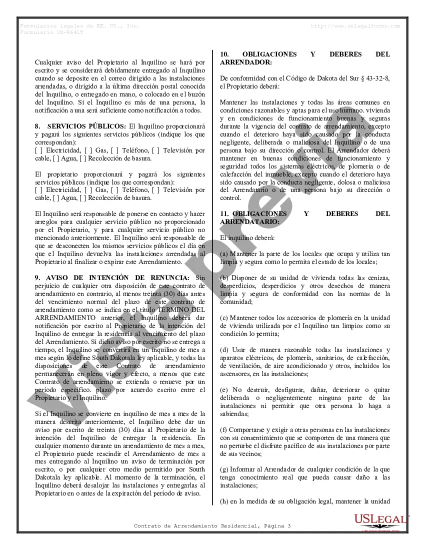 Preview Contrato de arrendamiento de alquiler residencial