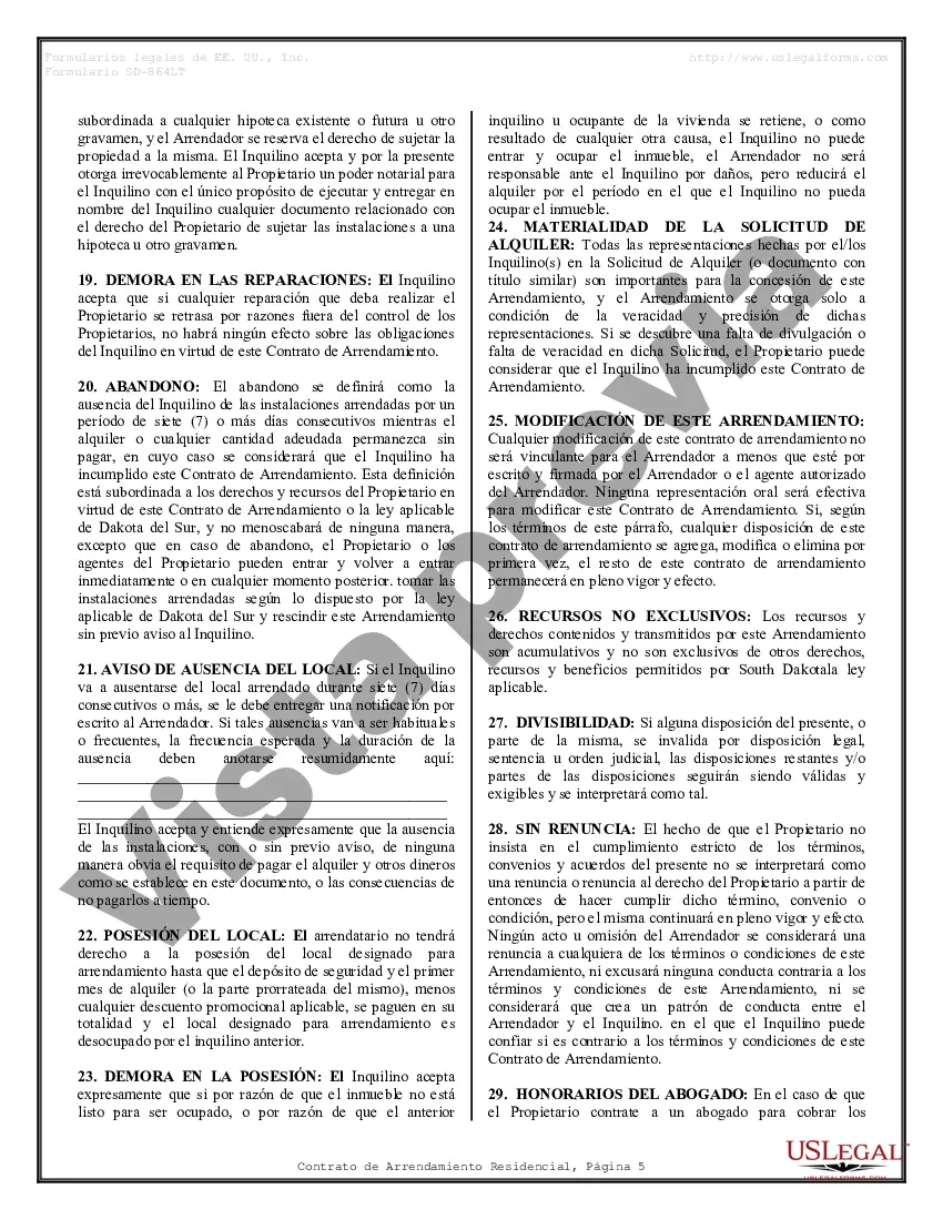 Preview Contrato de arrendamiento de alquiler residencial