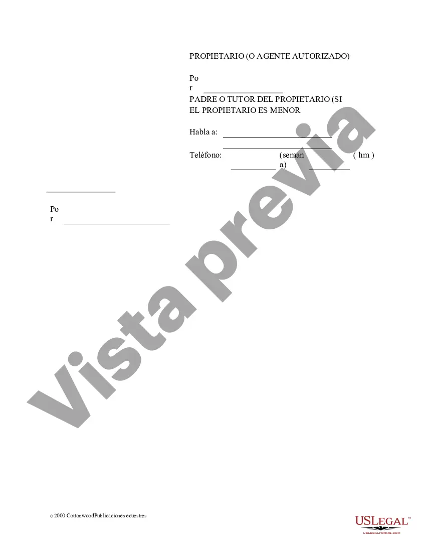 Preview Paquete de formularios equinos para caballos de Dakota del Sur