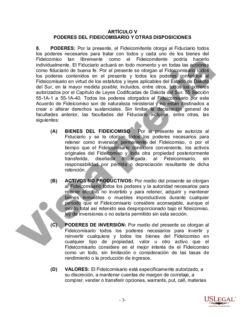 Preview Fideicomiso en vida para esposo y esposa sin hijos