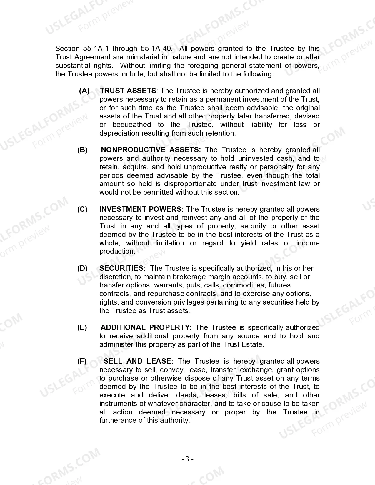 Preview Revocable Living Trust for Husband and Wife with No Children