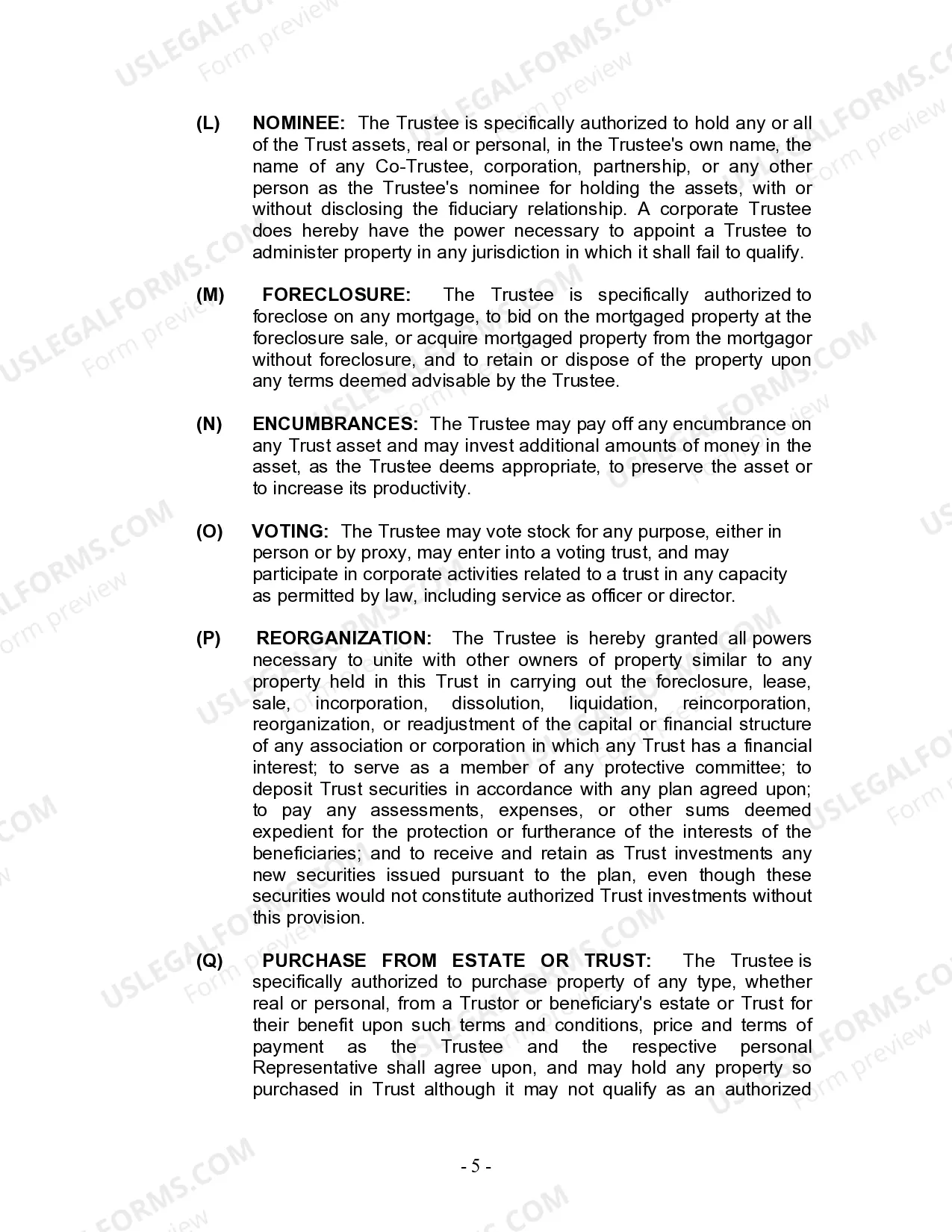 Preview Revocable Living Trust for Husband and Wife with No Children