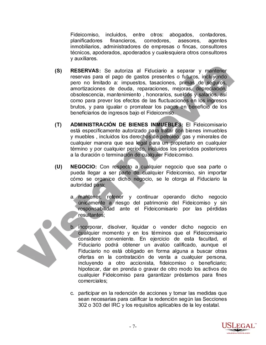 Preview Fideicomiso en vida para esposo y esposa con un hijo