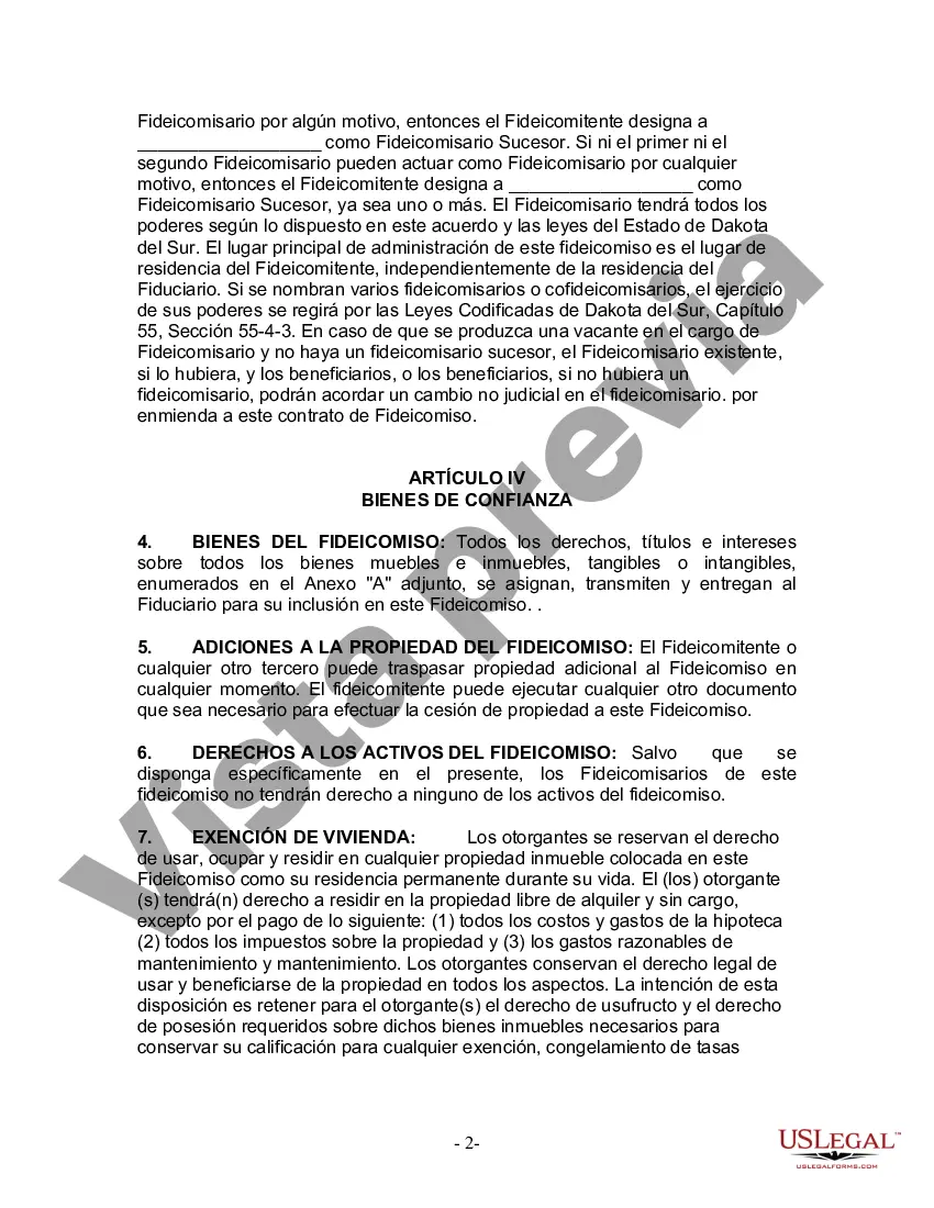Preview Fideicomiso en vida para esposo y esposa con hijos menores o adultos