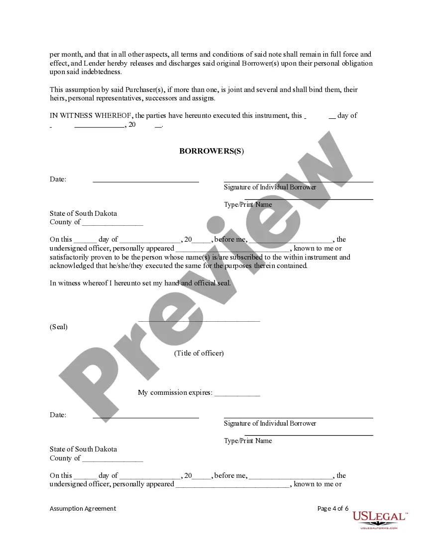 Preview Assumption Agreement of Mortgage and Release of Original Mortgagors