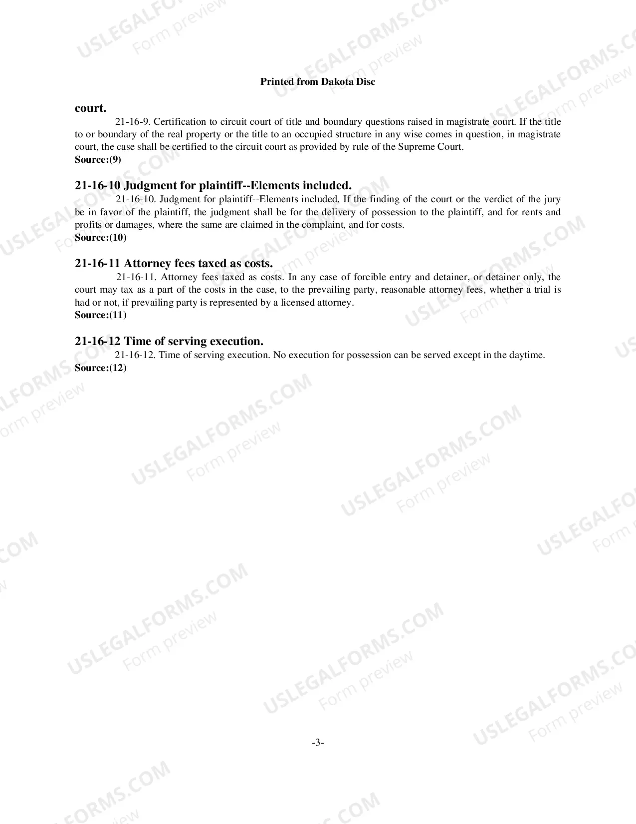 Preview South Dakota Eviction Laws