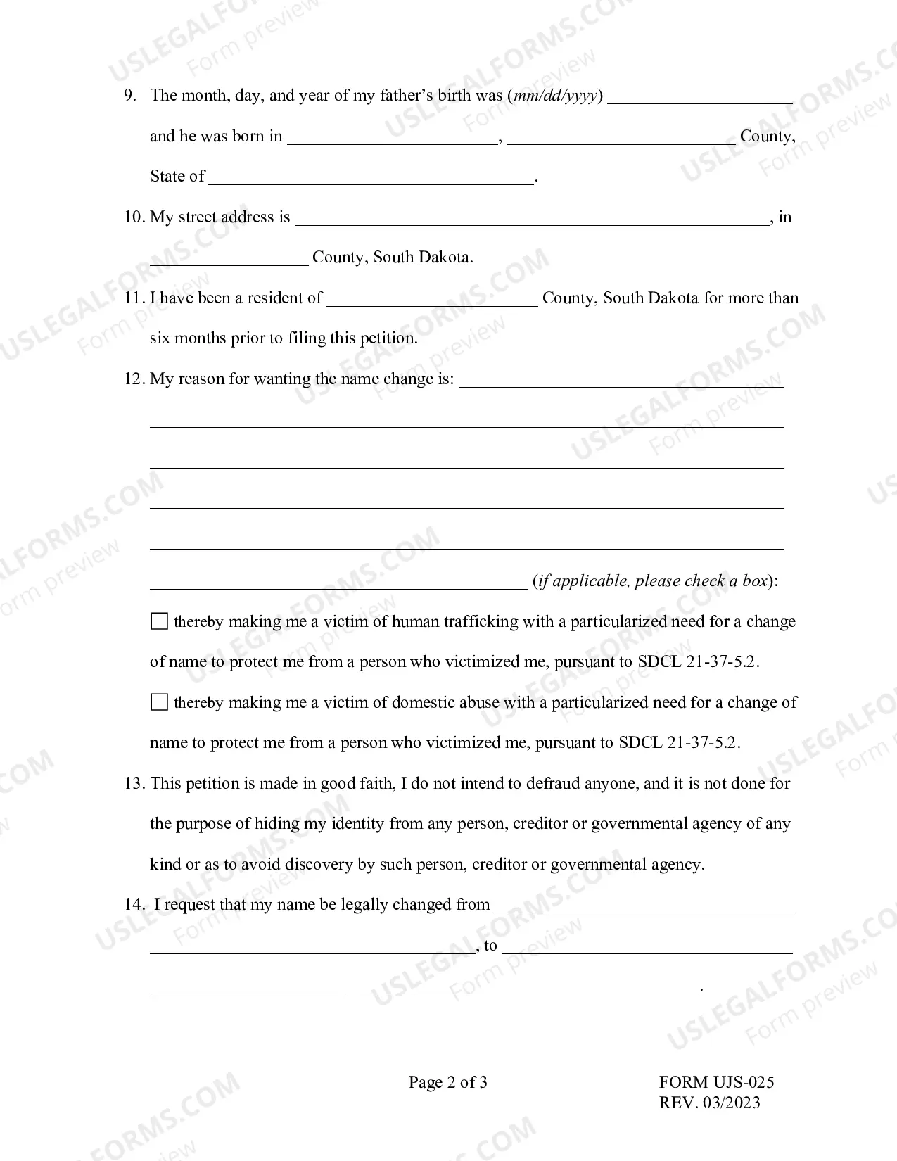 Preview Verified Petition for Adult Name Change