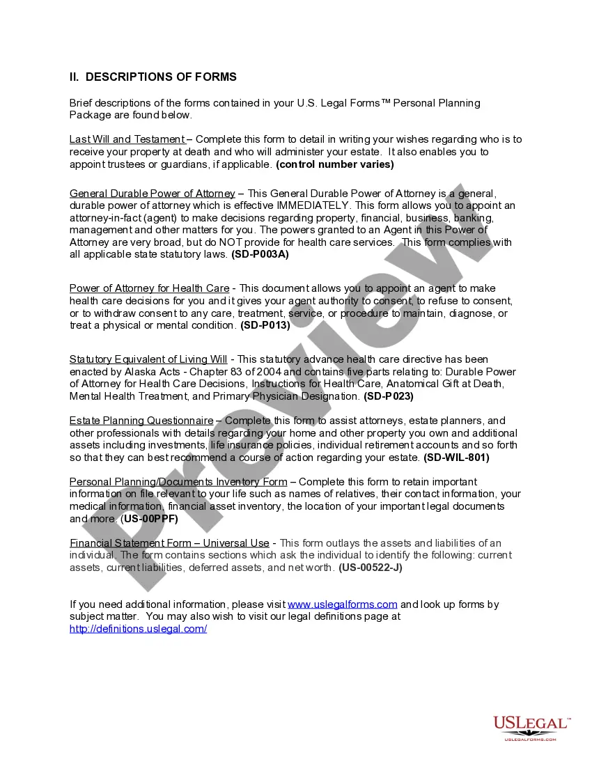 Get South Dakota Life Documents Planning Package, including Will, Power of Attorney and Living Will Preview South Dakota Life Documents Planning Package, including Will, Power of Attorney and Living Will