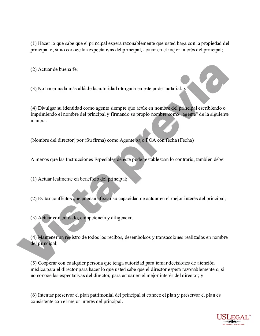 Preview Poder notarial general estatutario - Dakota del Sur