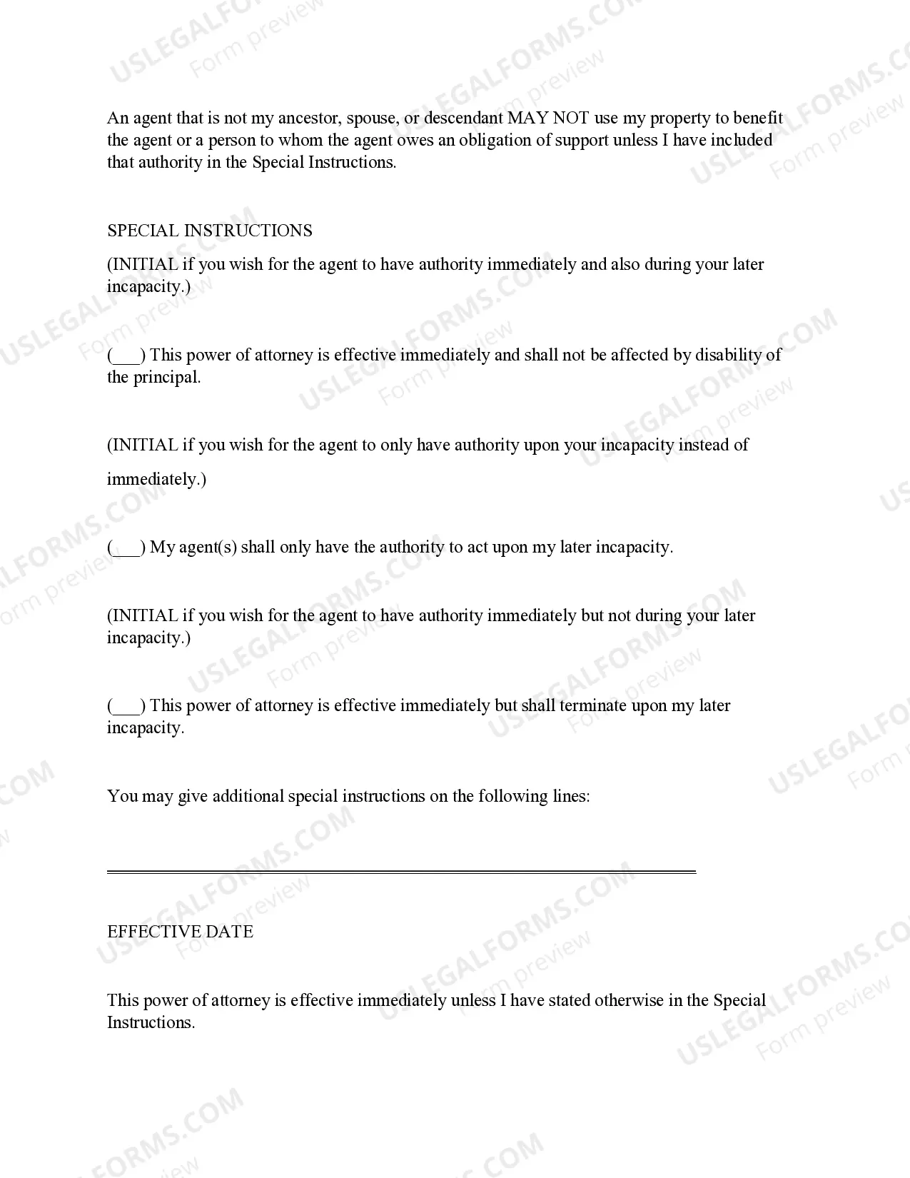 Preview Statutory General Power of Attorney - South Dakota