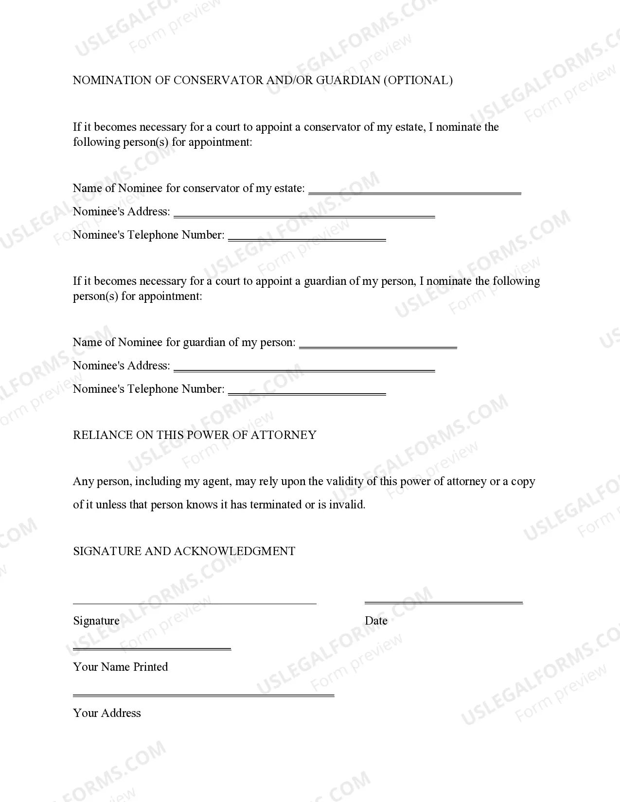 Preview Statutory General Power of Attorney - South Dakota