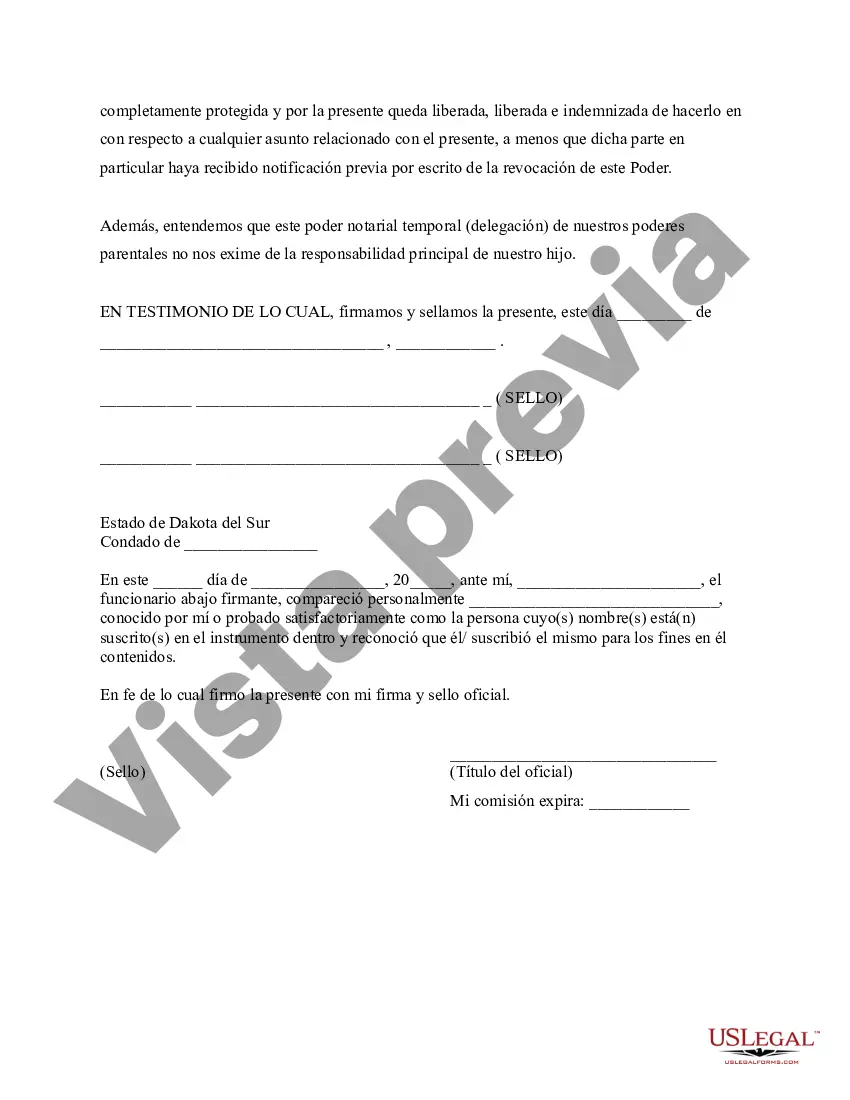 Preview Poder General para el Cuidado y Custodia del Hijo o Hijos