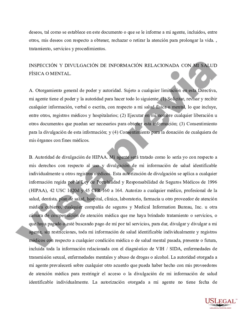 Preview Poder notarial para atención médica - Poder notarial duradero para atención médica