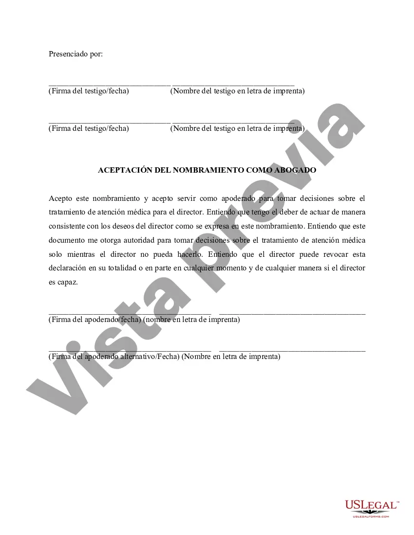 Preview Poder notarial para atención médica - Poder notarial duradero para atención médica