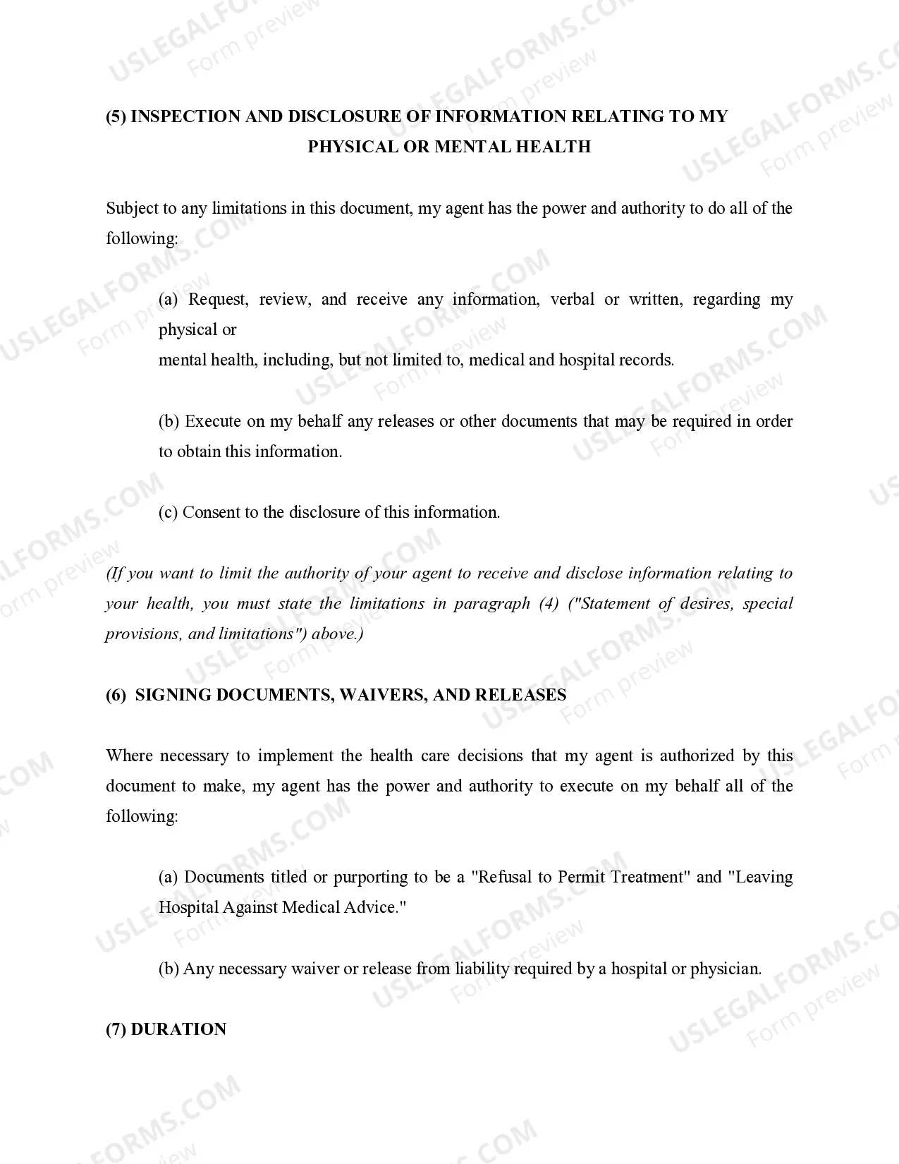 Preview Power of Attorney for Health Care - Durable Power of Attorney for Healthcare