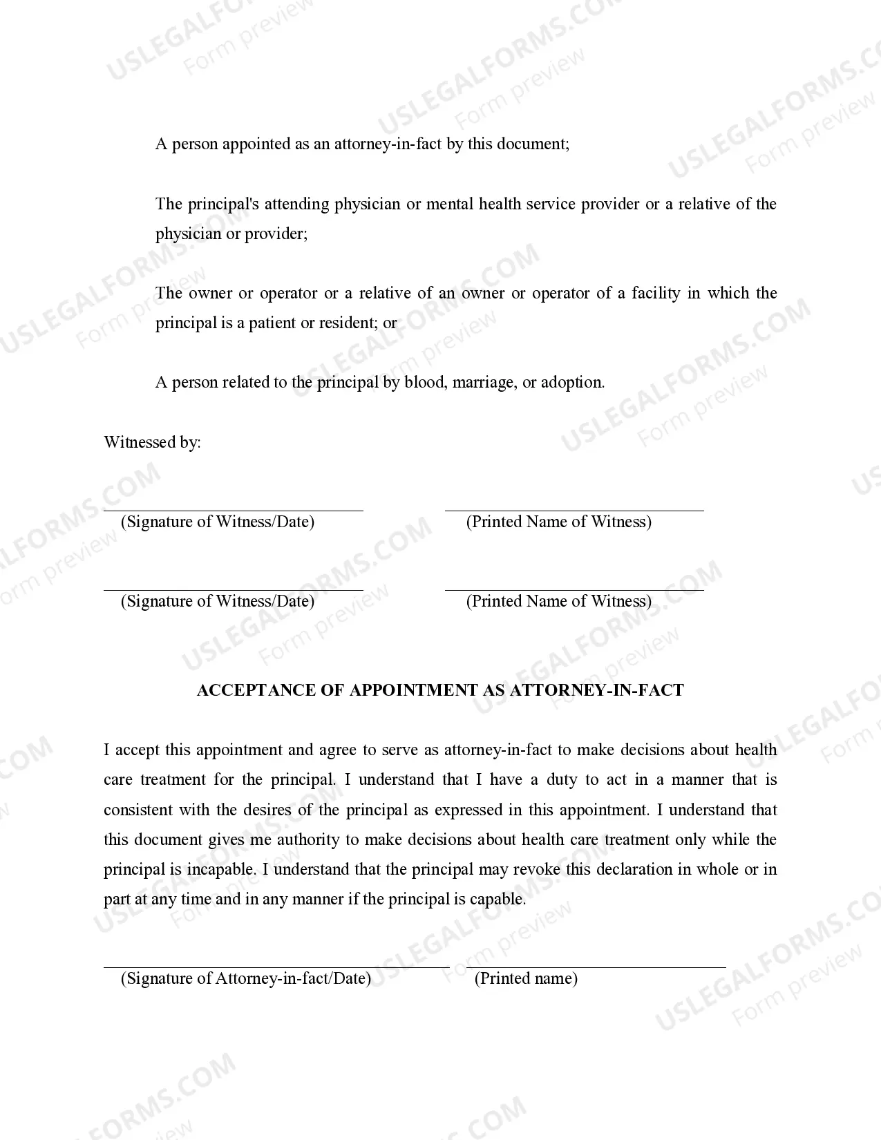 Preview Power of Attorney for Health Care - Durable Power of Attorney for Healthcare